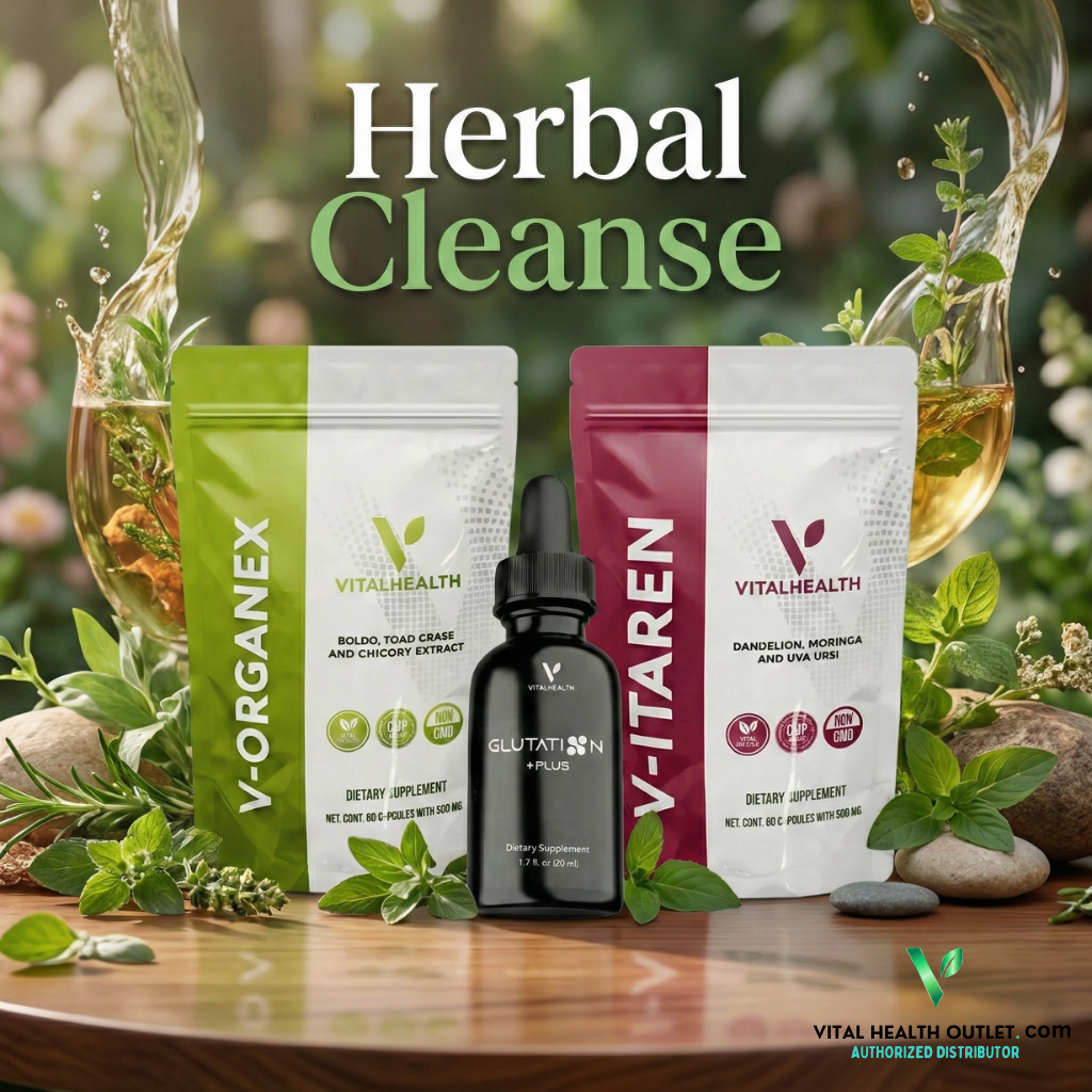 Herbal cleanse tea and digestive support supplements for bloating relief and regularity | Vital Health Outlet.