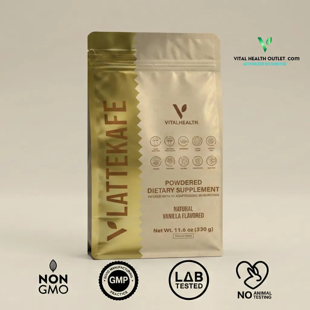 Adaptogen Mushrooms Coffee MCT Oil Energy | V-LATTEKAFE | Vital Health