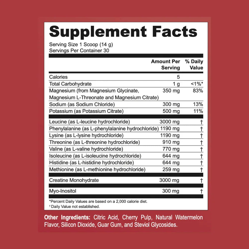 Creatine and Amino Acids | V-Performance + Supplement Facts | Vital Health
