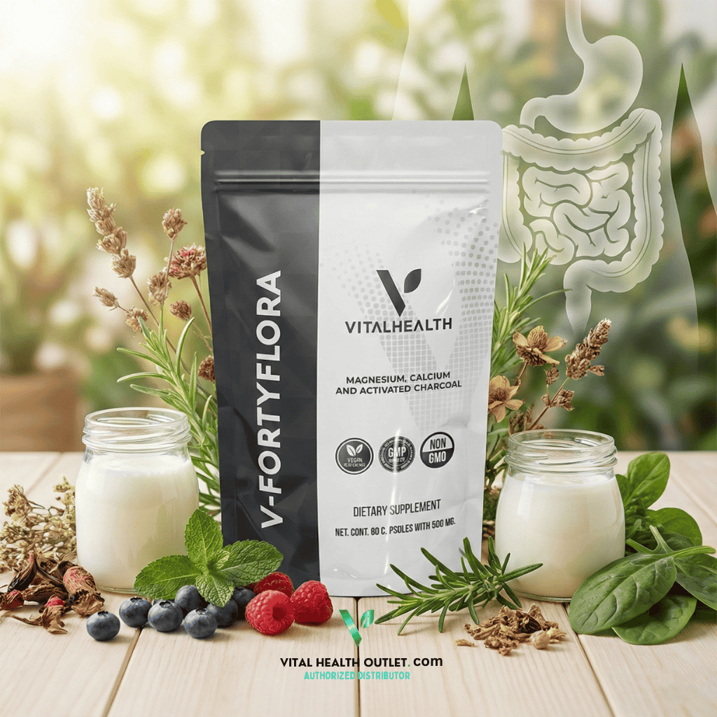 Activated Charcoal and Magnesium for digestive purifying and bloating relief. | Vital Health Outlet.