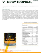 Focus & Energy Pre-Workout Drink | V-NRGY | Vital Health | Informacion nutricional