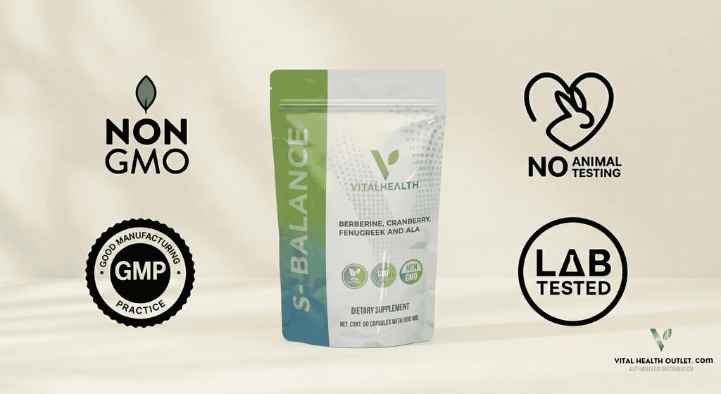 Metabolism and Glucose Support | Berberine | S-Balance by Vital Health
