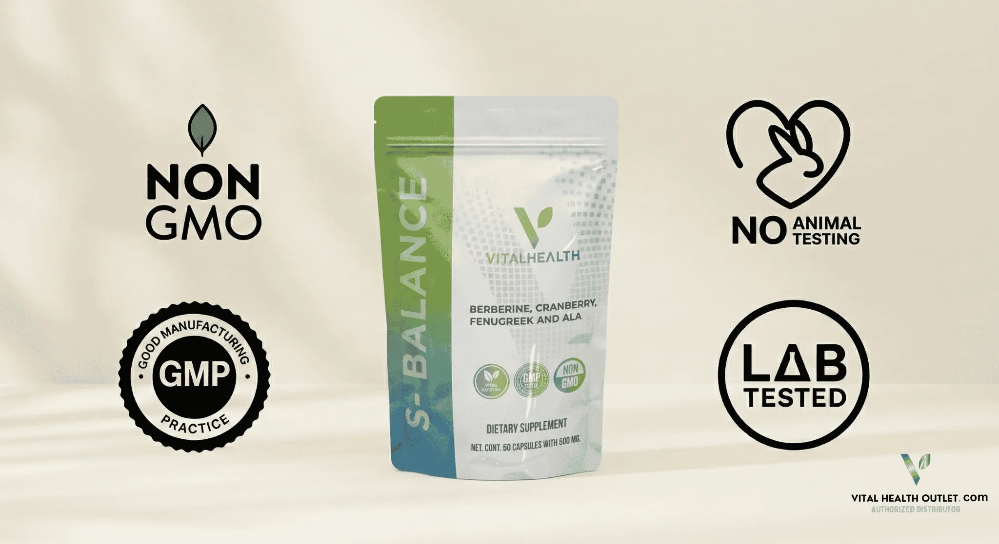 Metabolism and Glucose Support | Berberine | S-Balance by Vital Health