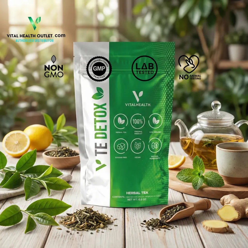 Herbal Detox Tea with Senna & Ginger for digestive regularity and bloating relief. | Vital Health Outlet.