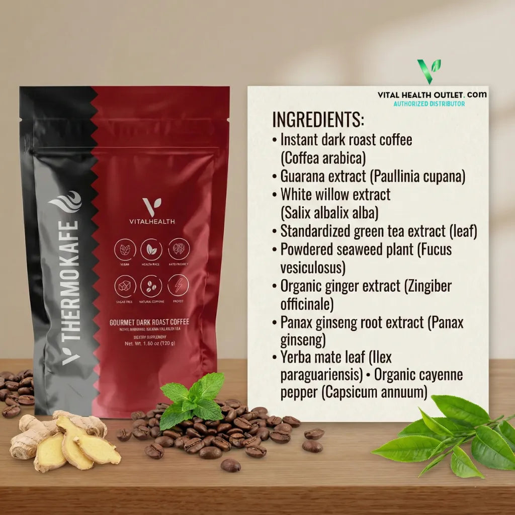 Organic Ginger and Cayenne Pepper | V-Thermokafe Supplement Facts | Vital Health