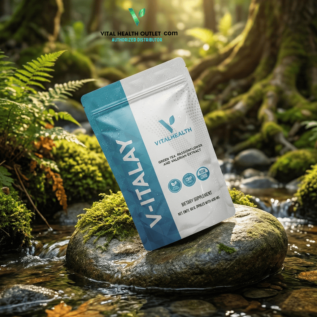 Natural Sleep Aid with Valerian and Passionflower for relaxation and restorative rest. | Vital Health Outlet.