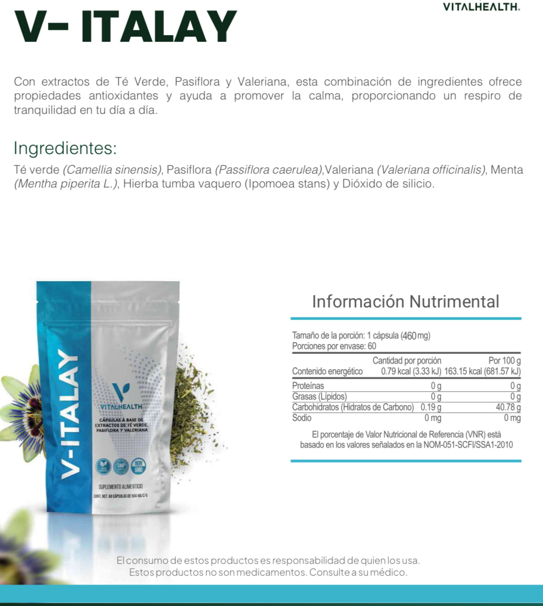 Sueño y relajacion | V-ITALAY | Vital Health | Informacion nutricional