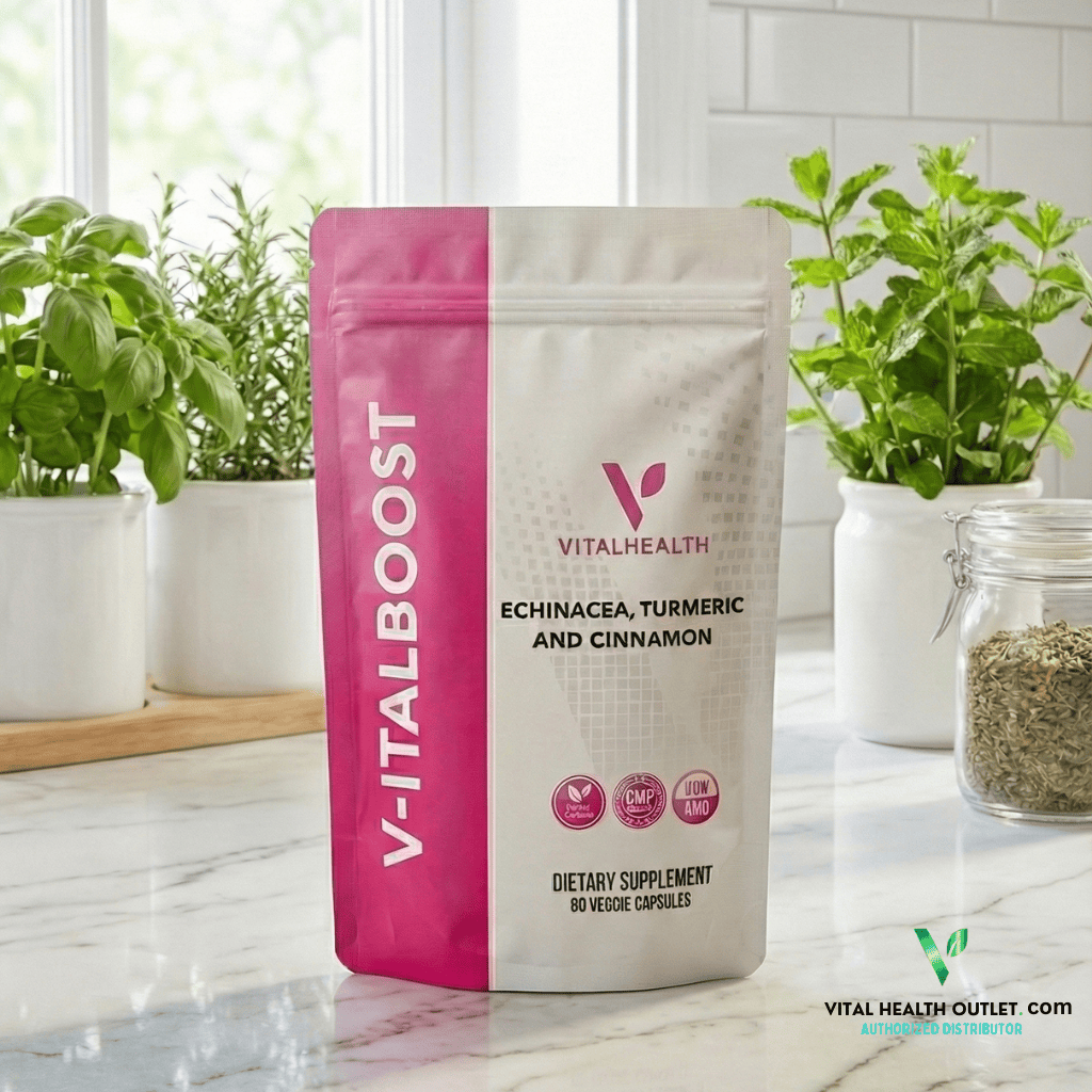 Immune Support with Echinacea and Garlic for daily wellness and natural defense. | Vital Health Outlet.