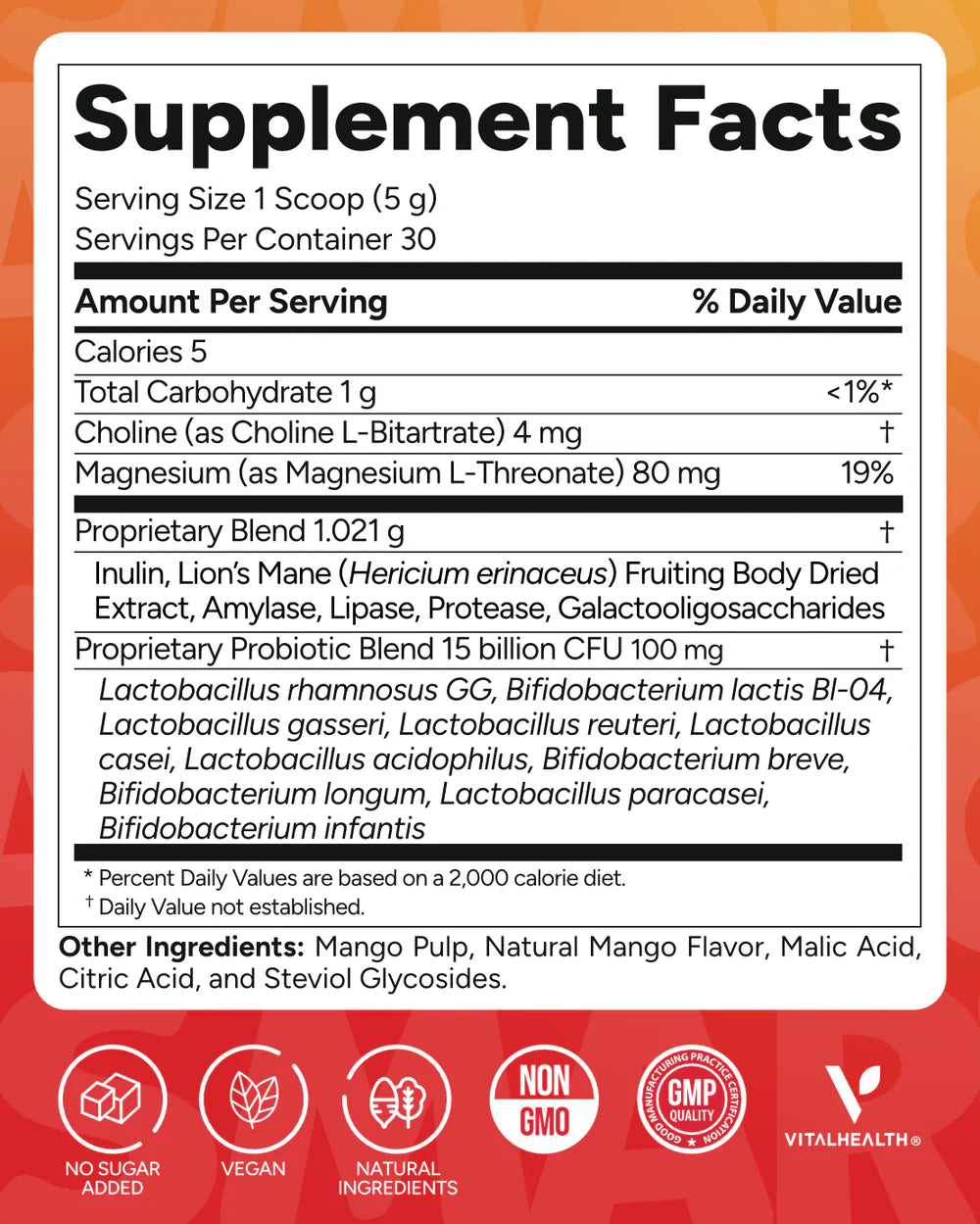 Overall Well-being | SMARTBIOTICS KIDS supplement facts | Vital Health