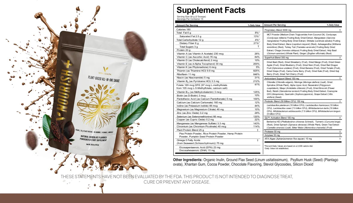V-Nourish + Superfoods | Vital Health | Nutrition Facts
